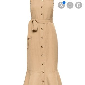 Tan/light brown mermaid fluted dress